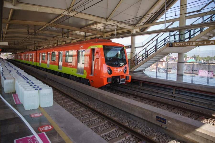 Realizan pruebas de carga en tramo elevado de la Línea 12