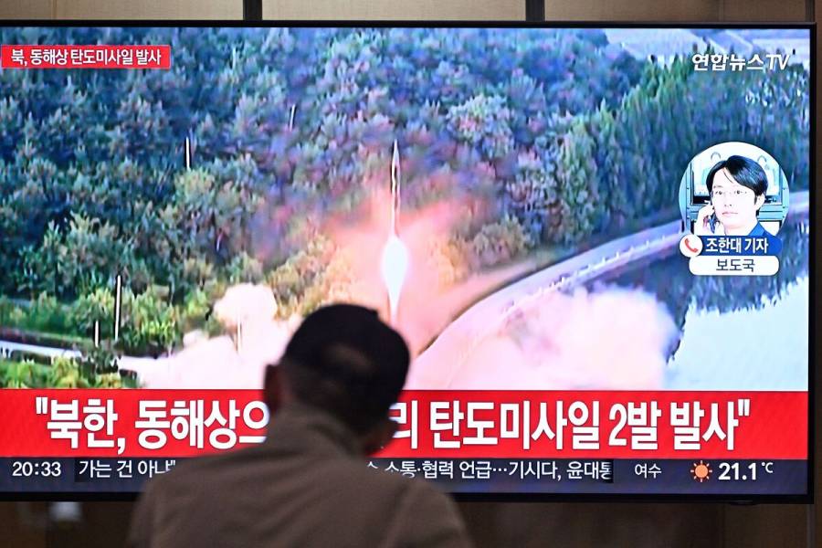 Corea del Norte dispara dos misiles balísticos de corto alcance