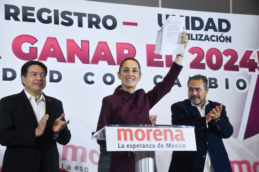Sheinbaum se registra como aspirante a la candidatura presidencial de Morena