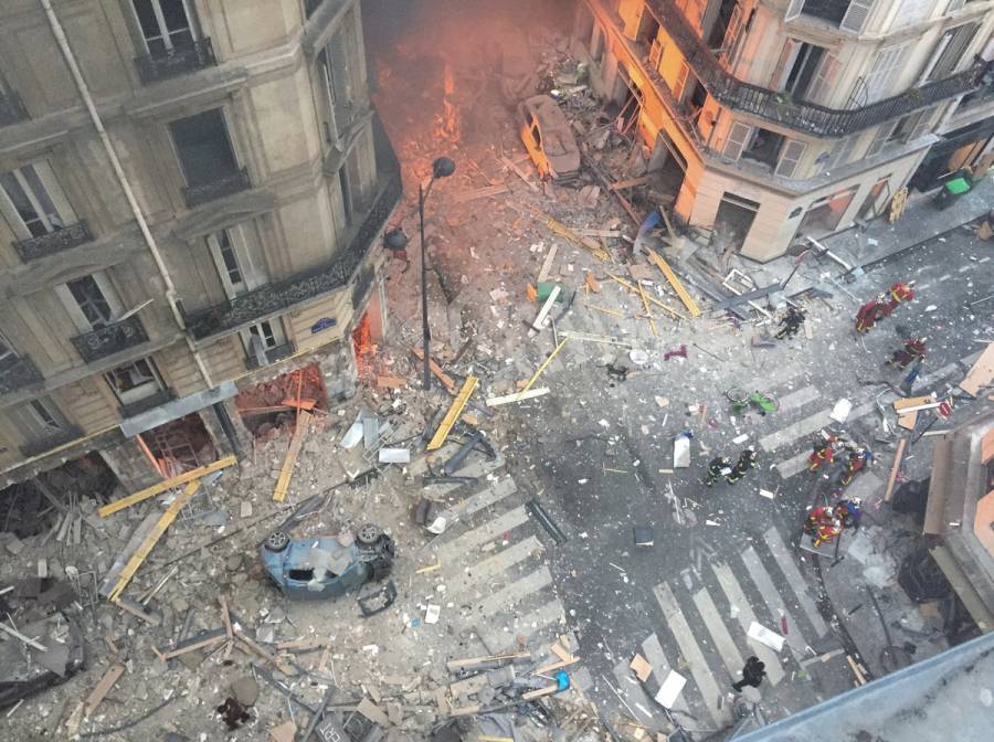 Al menos 16 heridos en explosión que provocó derrumbe parcial de edificio en París