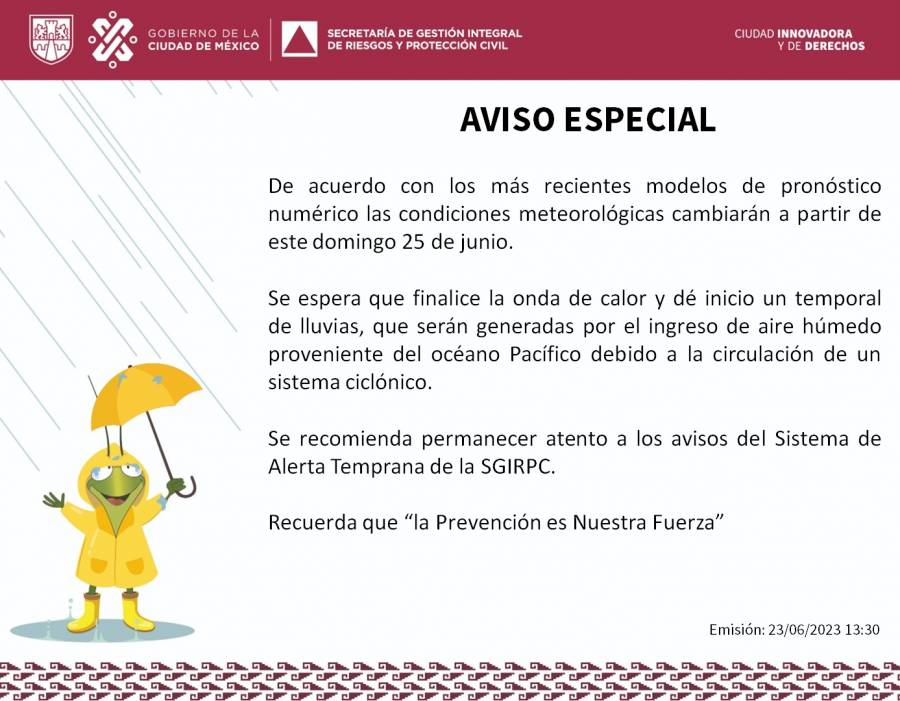 SMN pronostica lluvias en diversas regiones del país