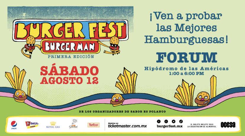 ¡VEN A PROBAR LAS MEJORES HAMBURGUESAS AL BURGER FEST!