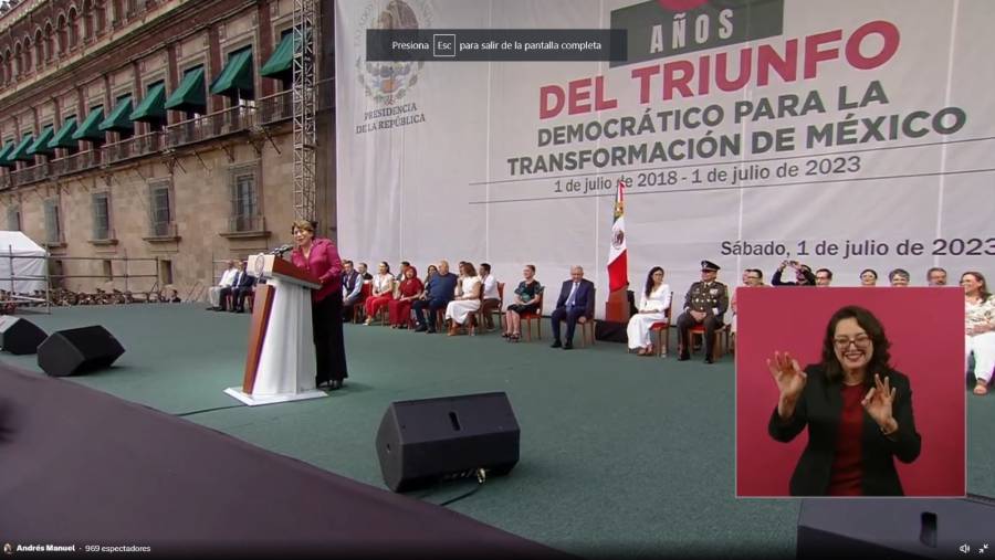 Es un buen momento para apretar el acelerador y seguir trabajando por el cambio: señala Delfina Gómez durante AMLO Fest
