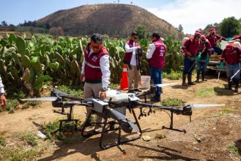 Utiliza Milpa Alta drones para combatir plagas en cultivos de nopal