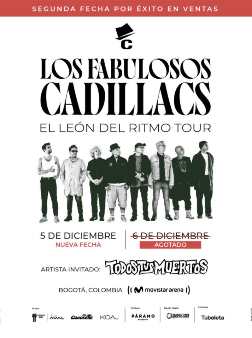 Los Fabulosos Cadillacs anuncian su segunda fecha en el Movistar Arena