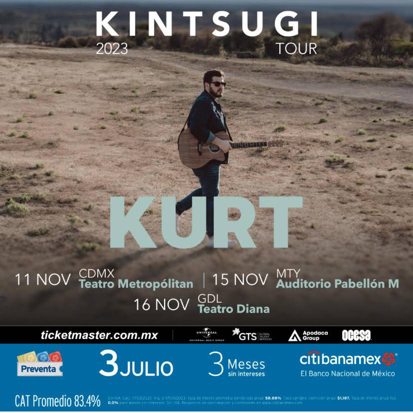 Kurt, el pop que a todos nos gusta, llegar&aacute; a la CDMX, Guadalajara y Monterrey