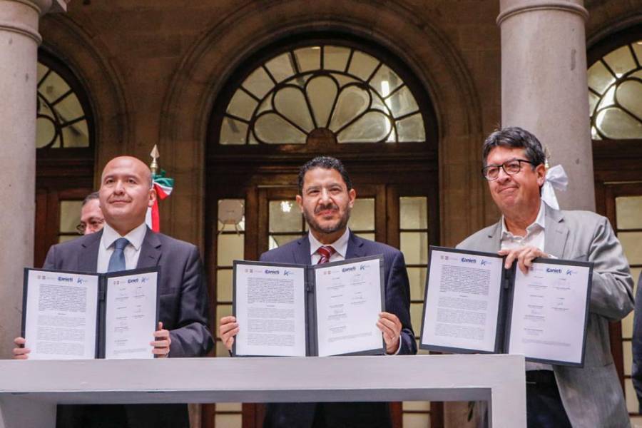 GobCDMX firma convenio para el retiro de cables en desuso en la v&iacute;a p&uacute;blica