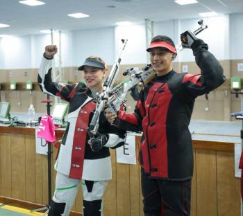 Edson Ramírez y Andrea Palafox dan cierre de oro al tiro deportivo en San Salvador 2023