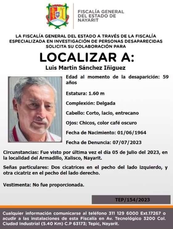 Desaparece Luis Martín Sánchez, Corresponsal de La Jornada en Nayarit