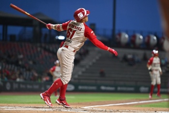 Victoria 42 de los Diablos Rojos del M&eacute;xico en la temporada ante Bravos de Le&oacute;n