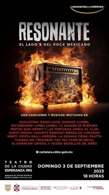 RESONANTE: UNA PROPUESTA PARA REVIVIR EL LADO B DEL ROCK MEXICANO DE LOS 80 Y 90 LLEGA AL TEATRO DE LA CIUDAD ESPERANZA IRIS