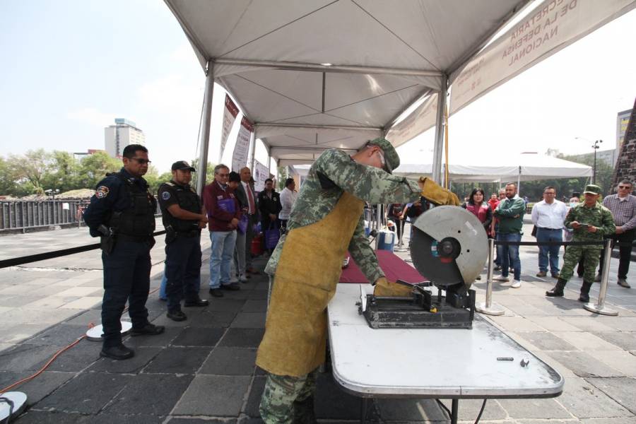Instalan módulo de “Sí al Desarme, Sí a la Paz” en Tlatelolco