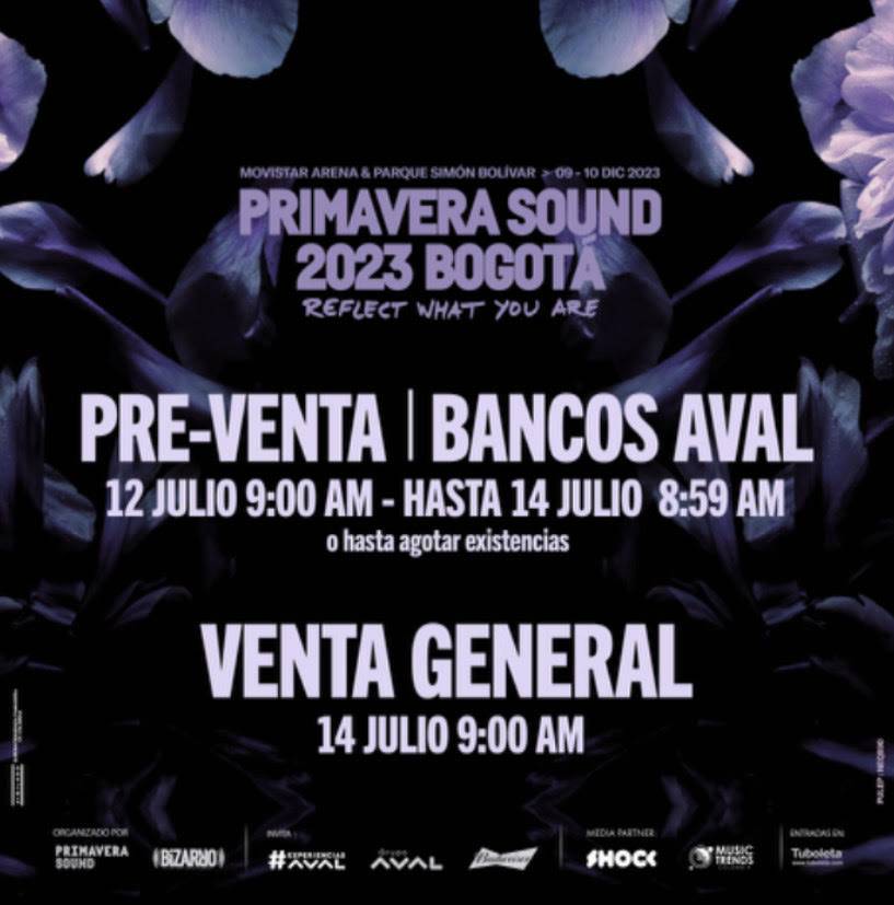 Conoce las fechas de venta y precios de Primavera Sound Bogotá 