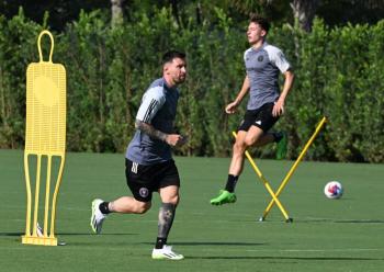 Messi entrena por primera vez con el Inter Miami
