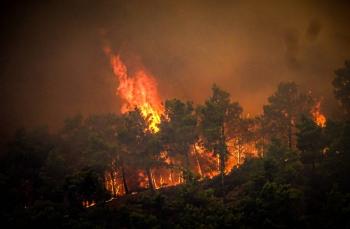 Grecia combate incendios y evacua a miles de turistas