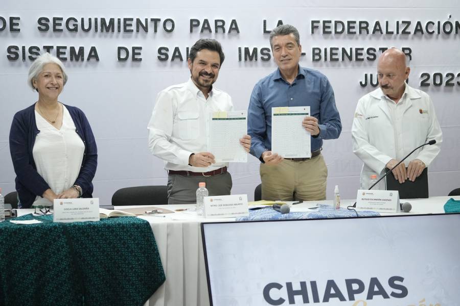 IMSS y gobierno de Chiapas evalúan avances de la federalización de los servicios de salud