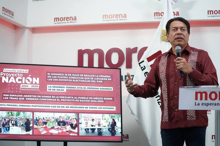 “Morena consulta al pueblo”, dice Mario Delgado sobre Proyecto de Nación 2024-2030