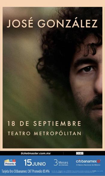 JOSÉ GONZÁLEZ ¡Celebra 20 años de su álbum debut, Veneer, en un inolvidable concierto en la Ciudad de México!