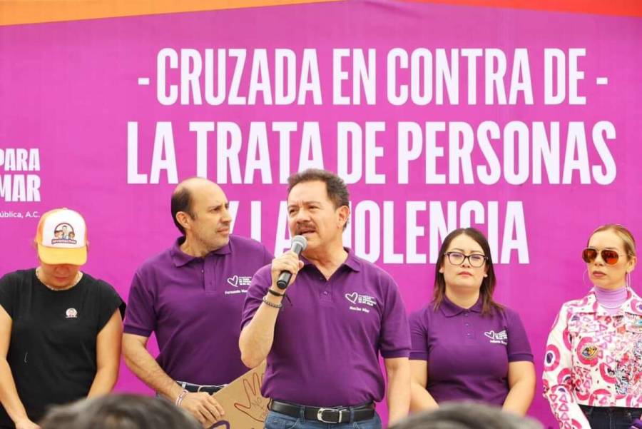Nacho Mier encabeza caravana en Puebla para visibilizar la trata de personas