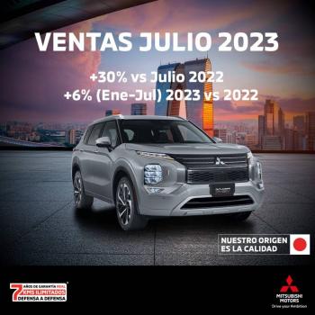Mitsubishi Motors de M&eacute;xico Impulsa sus Ventas con un Crecimiento del +30% en Julio 2023