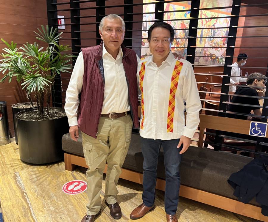 Mario Delgado se reúne con Adán Augusto López