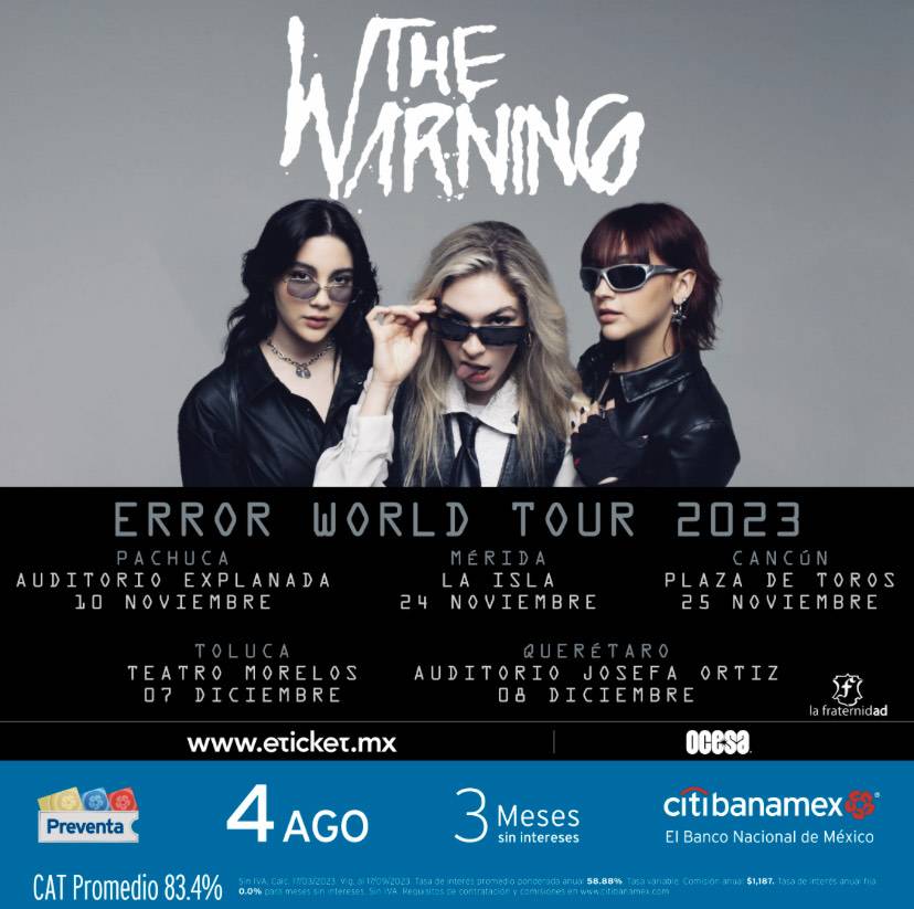 The Warning anuncia nuevas fechas de su ERR0R W0RLD T0UR por M&eacute;xico