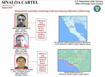 EEUU sanciona a miembros del C&aacute;rtel de Sinaloa por tr&aacute;fico de fentanilo