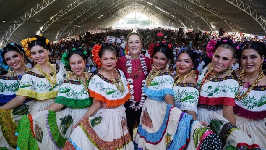 Claudia Sheinbaum continúa su gira por la República, visitando el estado de Chiapas