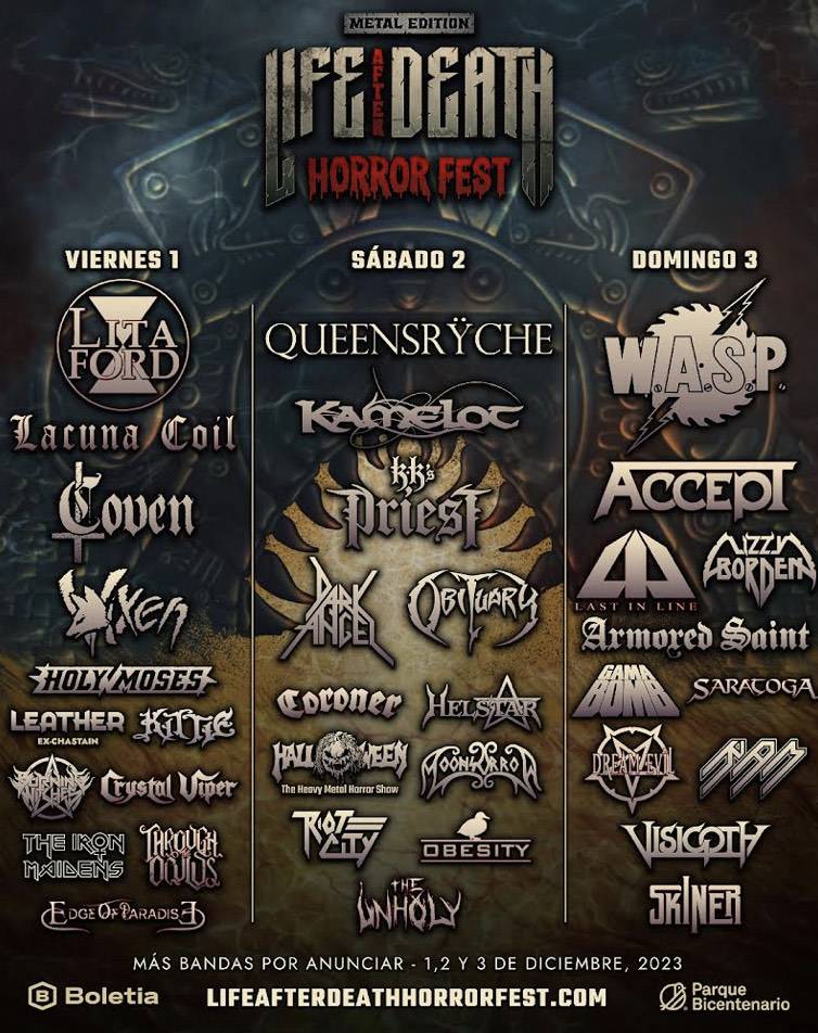 EL FESTIVAL ESPECIALIZADO EN TERROR Y HEAVY METAL MÁS GRANDE DEL CONTINENTE ANUNCIA NUEVAS BANDAS