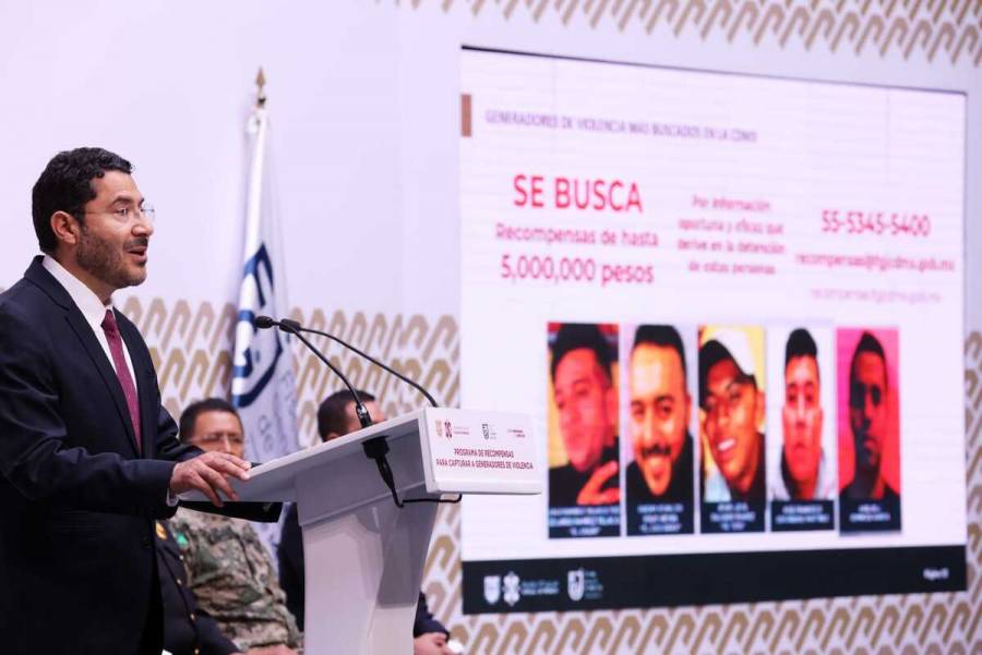 Presentan Programa de Recompensas para capturar a Generadores de Violencia en CDMX