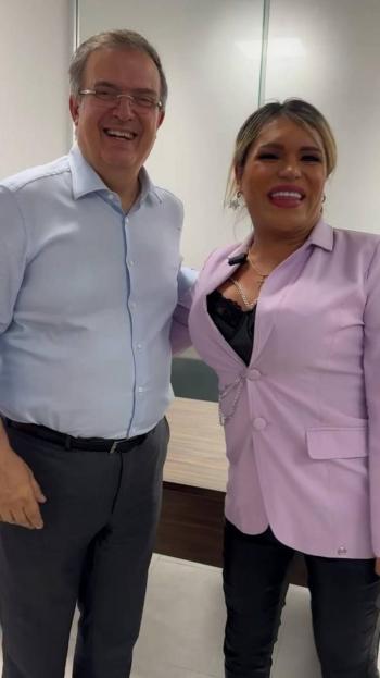 Marcelo Ebrard felicita a Wendy Guevara por su triunfo en 