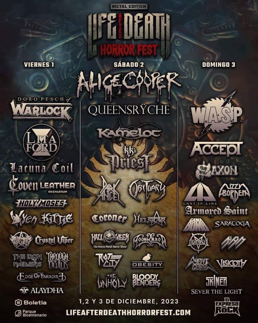 EL FESTIVAL ESPECIALIZADO EN TERROR Y HEAVY METAL MÁS GRANDE DEL CONTINENTE ANUNCIA SU CARTEL FINAL