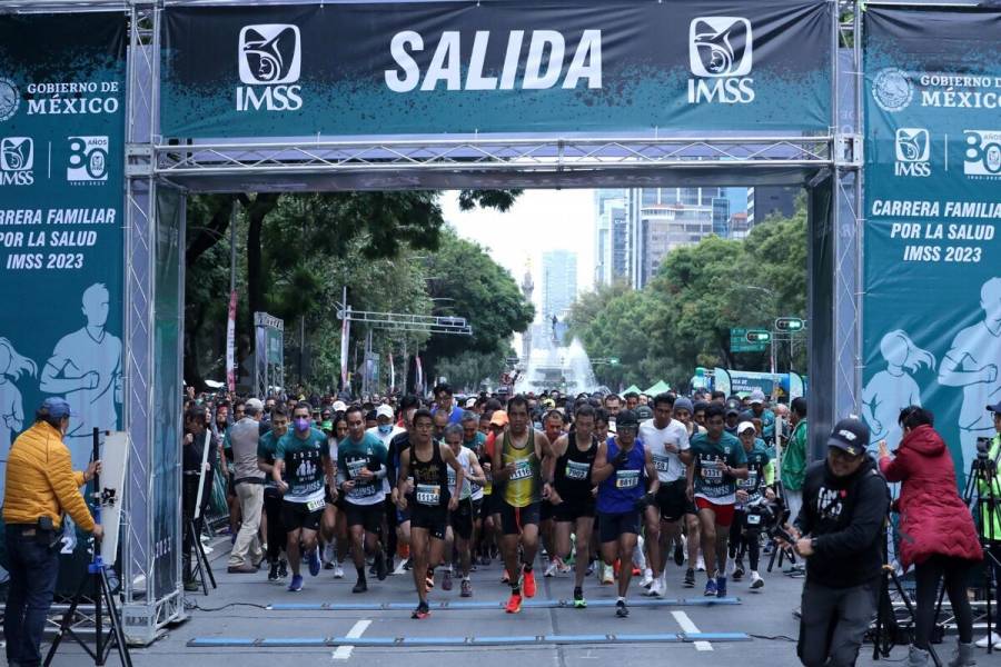 Participan más de 10 mil corredores en la Carrera Familiar por la Salud IMSS