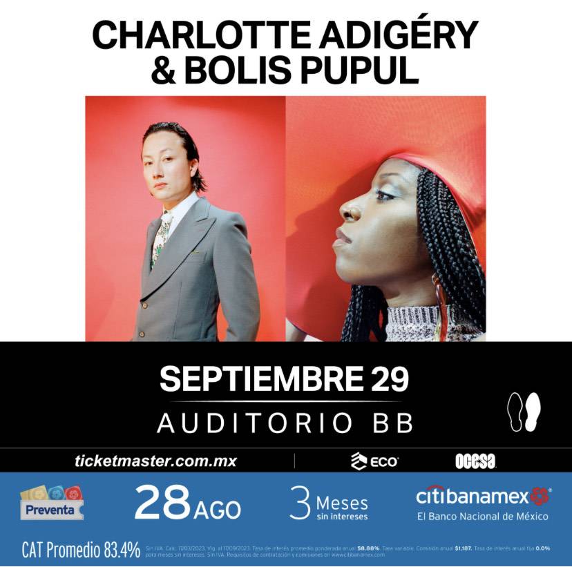 ¡CHARLOTTE ADIGÉRY & BOLIS PUPUL anuncian concierto en la CDMX!