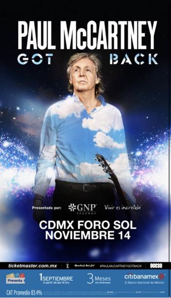 Paul McCartney hará vibrar el Foro Sol con su regreso a México