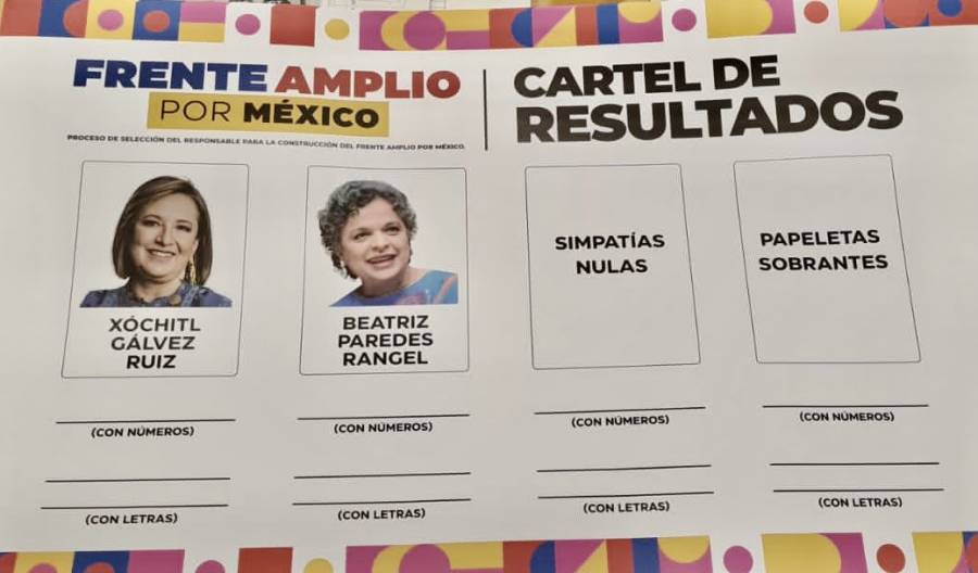 Frente Amplio por M&eacute;xico presenta boleta para definir a la candidata presidencial