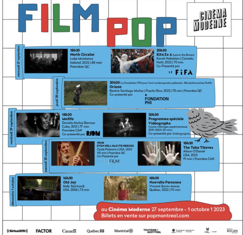 Cine pop  ¡En Cinema Moderne del 27 de septiembre al 1 de octubre!