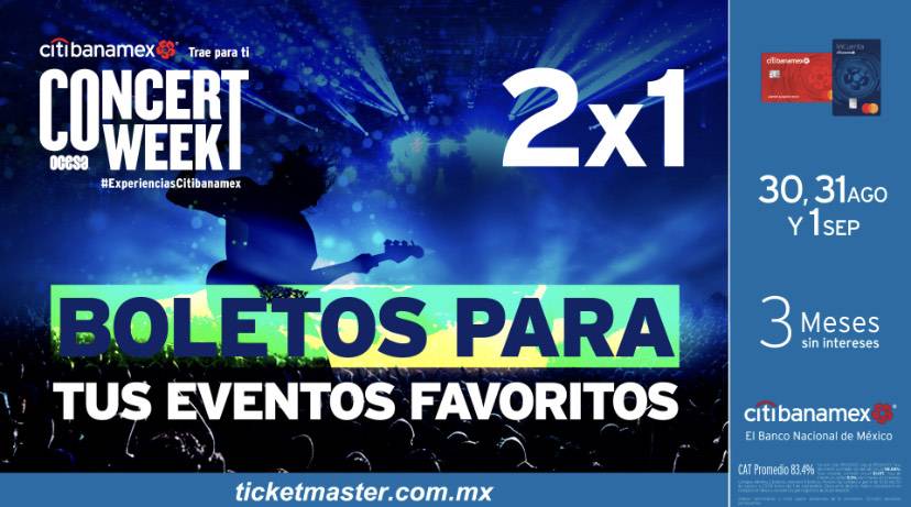 Concert Week llega con increíbles promociones