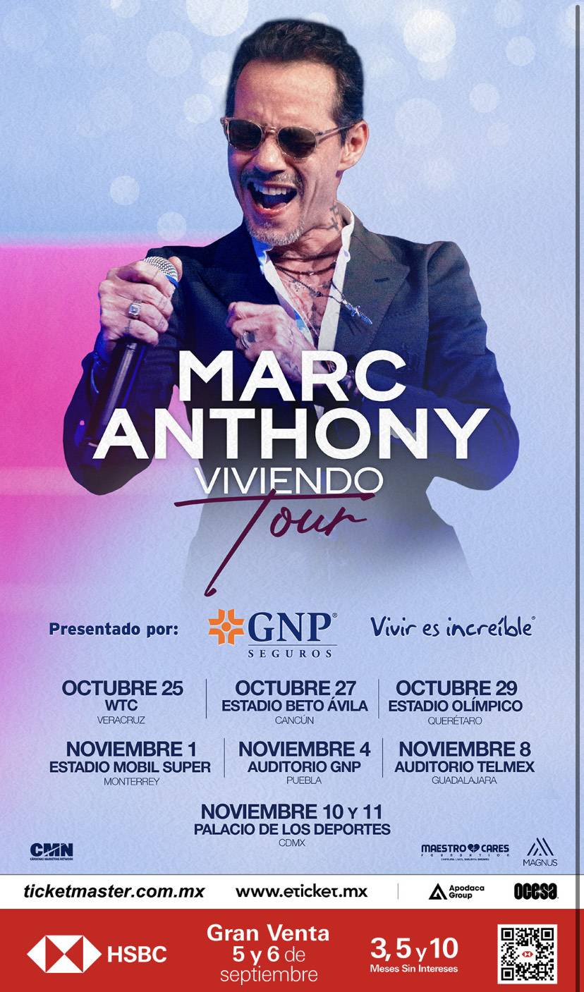 MARC ANTHONY SE PRESENTARÁ EN MÉXICO
