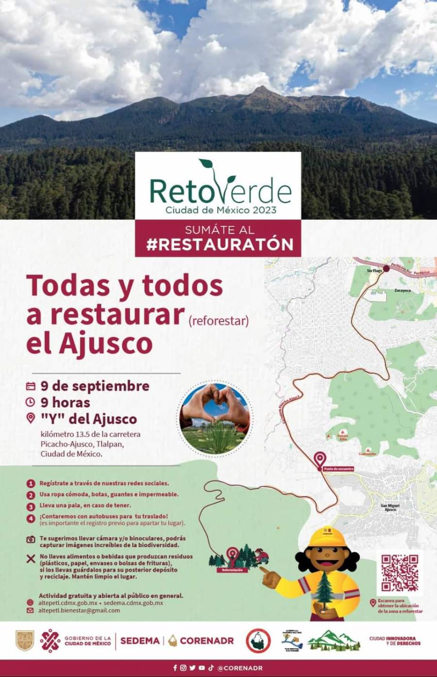 Convoca Sedema a reforestación de 30 hectáreas del Ajusco