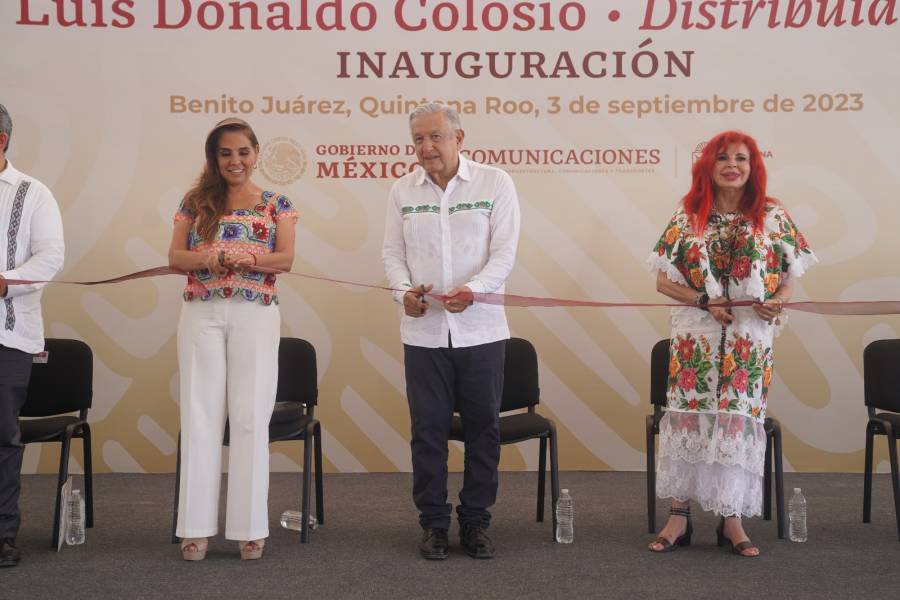 Inaugura AMLO el bulevar Luis Donaldo Colosio en Cancún