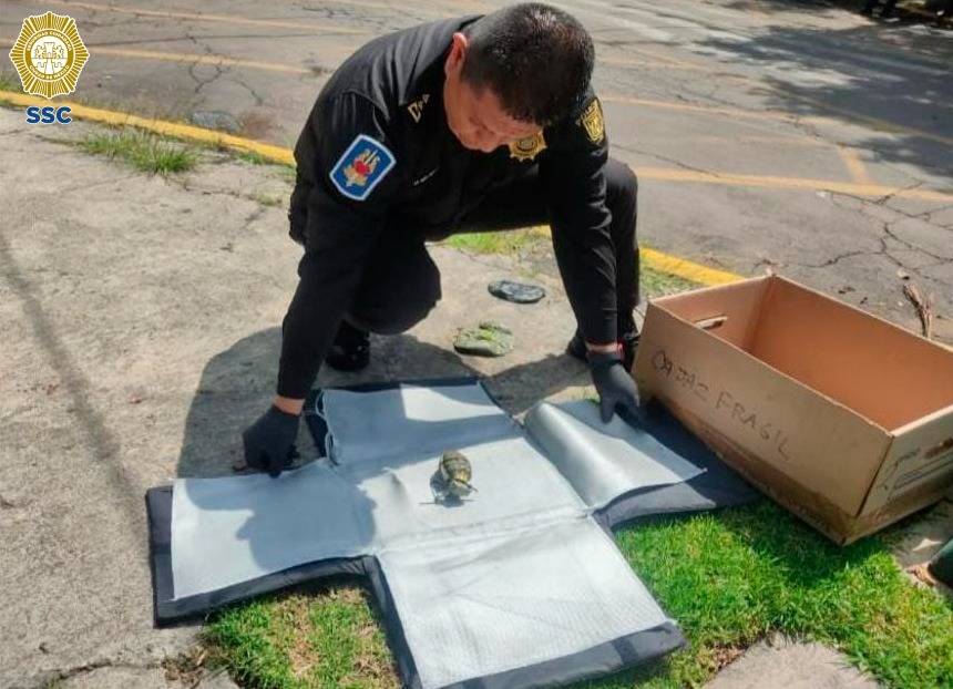 Hallan granada de fragmentaci&oacute;n en alcald&iacute;a Miguel Hidalgo