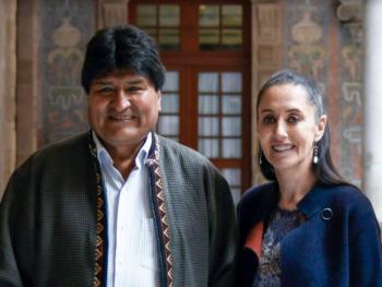 Evo Morales felicita a Claudia Sheinbaum tras ganar la candidatura presidencial de la 4T