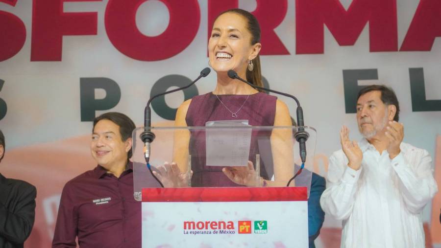 Adelanta Sheinbaum que recibirá el bastón de mando del Presidente de la República