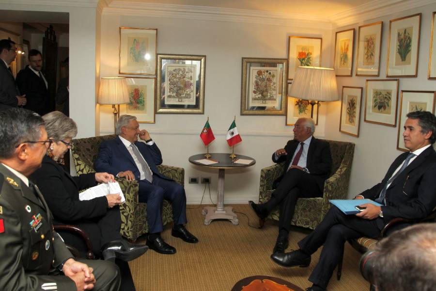 AMLO se reúne con el primer ministro de Portugal