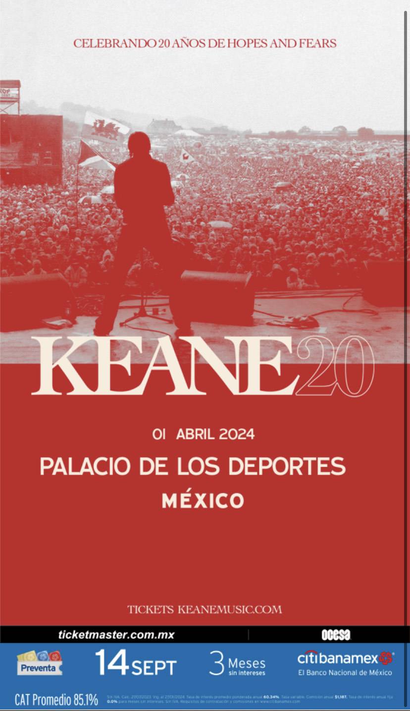 Keane traer&aacute; a M&eacute;xico una de sus giras m&aacute;s especiales
