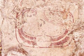 Descubren una tapa de b&oacute;veda pintada, clave para descifrar la historia de la Acr&oacute;polis de Ek’ Balam