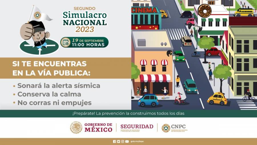 El Gobierno de la Ciudad de México realizará un simulacro sísmico el próximo 19 de septiembre