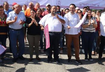 Obra pública estatal alcanza cifra histórica en Coatzintla, Veracruz