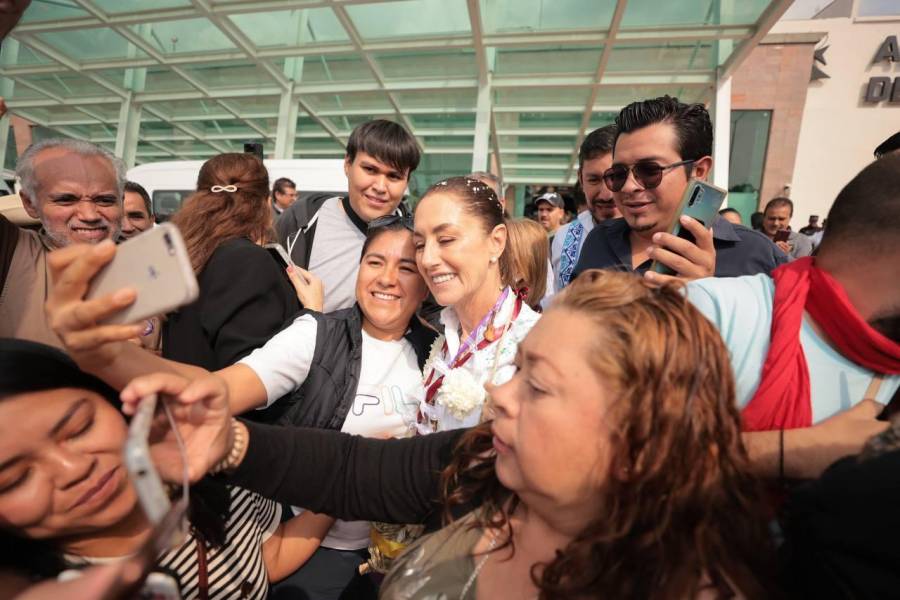 Claudia Sheinbaum fue recibida con entusiasmo en Morelia